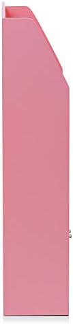 Furinno LOVA Magazine Book Shelf with Vertical Open Shelf, Pink