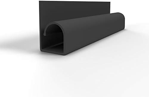 Electriduct Small Hook Channel Cable Raceway Desk Cord and Wire Organizer - 59 Inch (Pack of 5) - Black