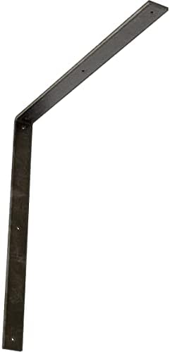 2" W x 24" D x 24" H Hamilton Steel Bracket, Antiqued Warm Silver