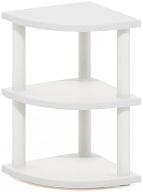 Furinno Turn-N-Tube Kitchen Countertop Organizer, 3-Tier Corner Countertop Organizer Shelf, Corner Shelf, for Kitchen, P