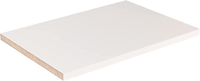 White Cabinet Shelves Melamine 1/2'' Thick, Custom, Cut to Size. (16'' Depth x 39' Inches Length)