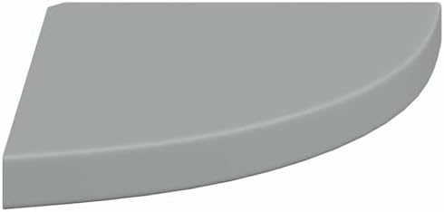 vidaXL Floating Corner Shelf Gray 13.8"x13.8"x1.5" MDF
