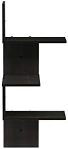 Furinno Rossi 3-Tier Corner Floating Shelves for Wall, Espresso