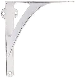 A29 Iron Wall Shelf Brackets, 7.38 x 9.88 in, Distressed White, Set of 2