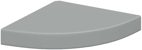 vidaXL Floating Corner Shelf Gray 9.8"x9.8"x1.5" MDF