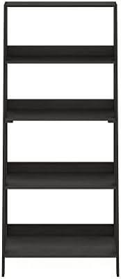Furinno Ladder Bookcase Display Shelf, 5-Tier, Espresso