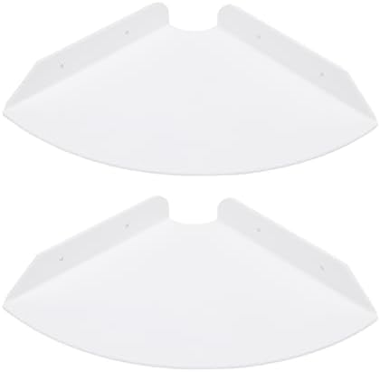 Acrylic Corner Shelves Set of 2, Wall Mount Floating Corner Shelves for Bathroom, Kitchen, Bedroom, Living Room, Office