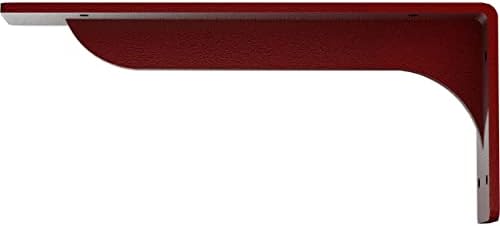Ekena Millwork BKTM02X12X05EBHRE Steel Bracket Embrey, 2"W x 12"D x 5 1/4"H, Hammered Bright Red