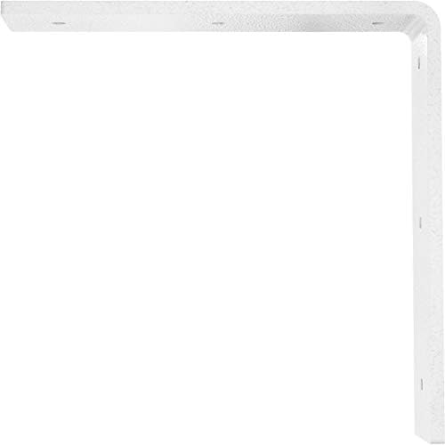 Ekena Millwork BKTM02X08X08HAHWH 2 inch W x 8 inch D x 8 inch H Hamilton Steel Bracket, Hammered White