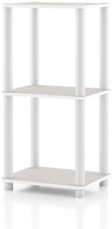 Homes: Inside + Out Apexa Modern 3-Tier Narrow Shelving Units, Collectibles Display Shelves, Easy Assembly Standing Shel