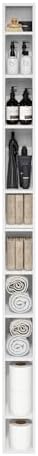 Furinno Fulda Book Shelf, 10-Tier Bookshelf, Space Saving Storage Shelf Bookcase, 9.2 x 5.9 x 78.7, for Living Room, Bed