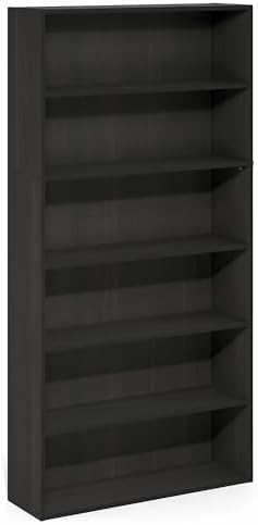 Furinno PASIR Book Shelf, 6-Tier Bookshelf with Open Storage Shelf, Standing Bookcase, 9.4 x 31.5 x 63, Easy Assembly, f