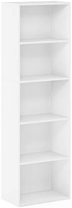 5-Cube Bookshelf, Bookcase, Book Shelf, Cube Storage Organizer with Open Shelf, 9.4 x 15.8 x 52, for Home Office, Living