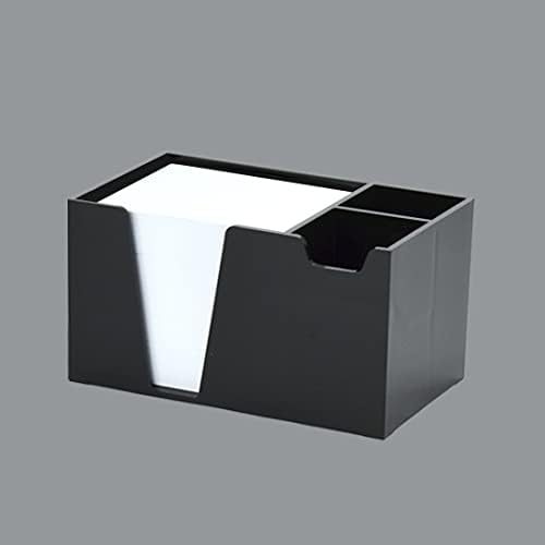 Acrimet Desktop Organizer Pencil, Pen, Paper, Clip, Caddy Holder (Plastic) (White Paper Included) (Black Color)