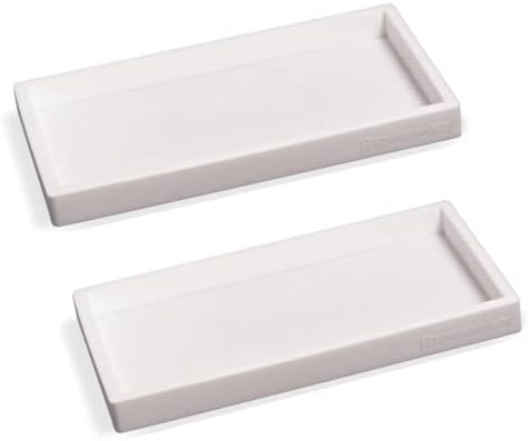 Spacewiser Countertop & Vanity Silicone Tray – 2 PC Small 7.7" Soap Tray