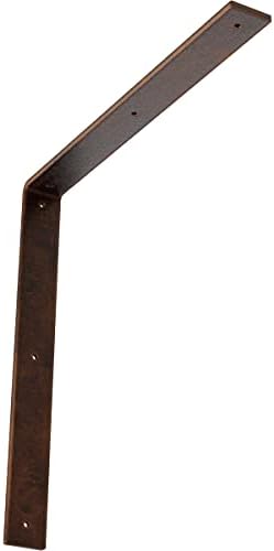 2" W x 18" D x 18" H Hamilton Steel Bracket, Antiqued Copper