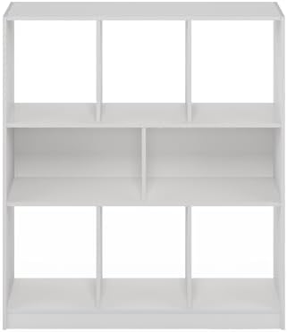 Furinno DALY Book Shelf, 8-Cube Bookshelf, Horizontal Cube Storage Organizer Bookcase, 10.9 x 35.4 x 39.4, for Living Ro