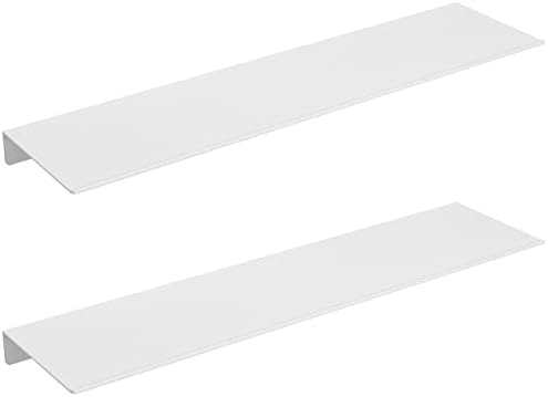 Danpoo 20 inch White Metal Floating Shelves for Wall Organizer & Storage, Display Shelves for Bathroom, Living Room, Kit