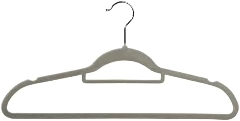 KESPER Clothes Hangers - Pack of 25, Material: Plastic (ABS) with Non-Slip Flocking, Dimensions: 45.5 cm Wide, Colour: G