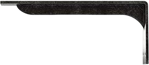 Ekena Millwork BKTM02X14X05EBASV Steel Bracket Embrey, 2" W x 14" D x 5 1/4" H, Antiqued Silver