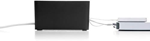 Bluelounge CableBox Mini Cable Management with Small Surge Protector, Black (CBM-BL)