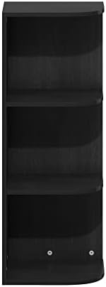 Furinno PASIR Book Shelf, 3-Tier Corner Bookshelf with Open Shelf, Standing Bookcase, 9.3 x 12 x 31.5 for Organization a