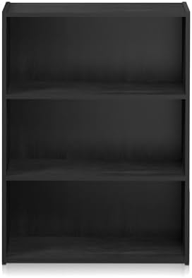 Furinno PASIR Book Shelf, 3-Tier Bookshelf, Storage Shelves Bookcase, 9.7 x 23.7 x 31.5, for Living Room, Bedroom, Home 