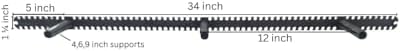 Floating Shelf Brackets - Sheppard Brackets - Easy Install - Heavy Duty (34 inch Build Kit)