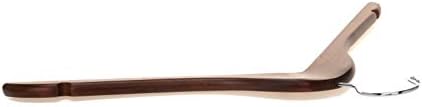 Quality Semi Curved Wooden Suit Hangers, 10-Pack Smooth Finish Solid Wood Coat Hanger with Swivel Hook, Jacket, Pant, Dr