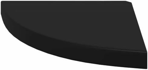 vidaXL Floating Corner Shelf Black 13.8"x13.8"x1.5" MDF