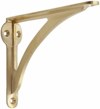 STYLENT Decor Decorative Brass Shelf Bracket, Heavy Duty and Antique Shelf Bracket for Shelving Modern L Shaped Design (