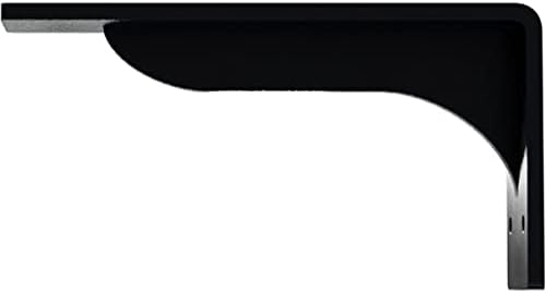 Ekena Millwork BKTM02X08X04EBPBL Steel Bracket Embrey, 2" W x 8" D x 4 1/4" H, Powder Coated Black