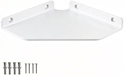6 Inch White Floating Corner Shelf Wall Mounted, Triangle Decorative Shelf for Home, Bathroom, Phone & Small Items