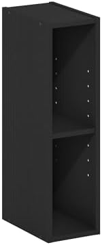 Furinno Fulda Book Shelf, 2-Tier Narrow Bookshelf, Bookcase with 6-in Width Storage Shelf, 9.3 x 5.9 x 21.2, for Living 