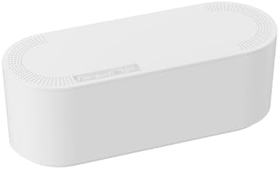 D-Line Cable Management Box, Power Strip Holder, Floor Outlet Hider, Desk Cord Organizer, Cover TV Wires, 12.75" (L) x 5