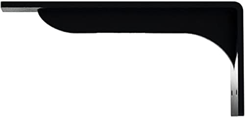 Ekena Millwork BKTM02X10X04EBPBL Steel Bracket Embrey, 2" W x 10" D x 4 3/4" H, Powder Coated Black