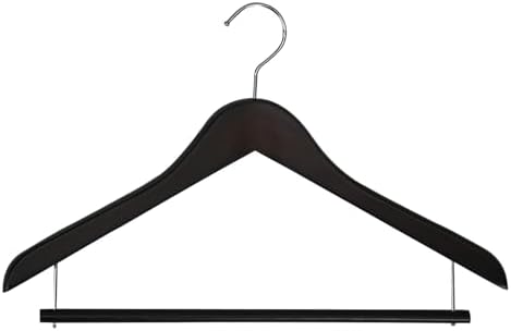 Sawafuji AWT-343-5P Clothes Hangers Brown Wooden Hangers Approx. Width 17.3 x Depth 0.6 x Height 10.6 inches (44 x 1.5 x