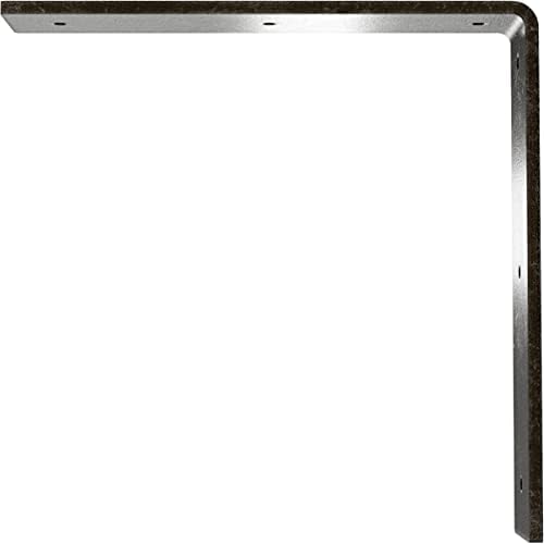 2" W x 10" D x 10" H Hamilton Steel Bracket, Antiqued Warm Silver