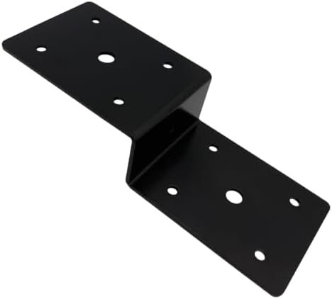 4 PCS Heavy Duty Steel Z Brackets Post to Beam Support,Wood Shelves Fixing Lumber Connector Pergola Hardware Brackets,Th
