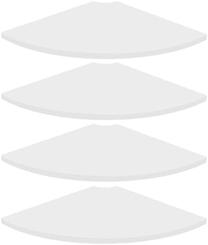 Homode Corner Floating Shelves, Set of 4 Round Corner Shelf Wall Mount with Cord Hole, 12 Inch Wood Curved Corner Hangin