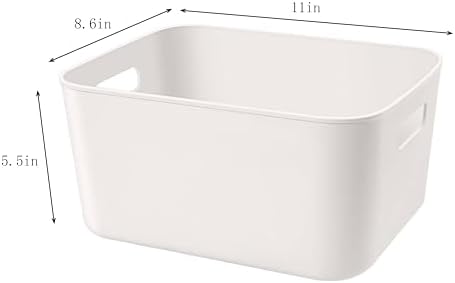 Set Of 2 Plastic Storage Bins,10.5×8×5.5" Versatile Kitchen Pantry Organization and Storage,for Plastic Storage Containe