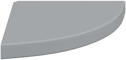 vidaXL Floating Corner Shelves 4 pcs Gray 13.8"x13.8"x1.5" MDF