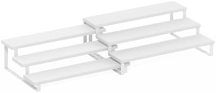 Furinno RAVEL Kitchen Countertop Organizer Set of 2, 3-Tier Nesting Metal Frame Counter Shelves, Kitchen Storage, Expand