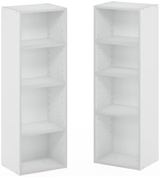 Furinno PASIR Book Shelf, 8-Tier Bookshelf, Bookcase with Open Shelf, 9.3 x 11.8 x 70.9, for Living Room, Bedroom, Home 