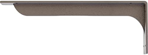Ekena Millwork BKTM02X18X06EBHSV Steel Bracket Embrey, 2"W x 18"D x 6 1/2"H, Hammered Silver