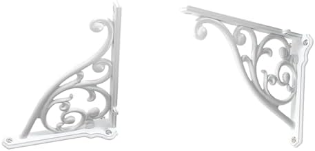 Heavy Duty Solid Stand,5 Inch 4 Pack White,Right Angle Wall Panel Support Bracket,Decorative Shelf Bracket,Heavy Duty Vi