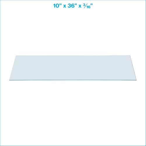 SSWBasics Tempered Glass Shelf - Set of 2 - 10" x 36" x 3/16"