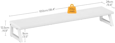 HOOBRO Dual Monitor Stand Riser, 39 Inch Large Computer Monitor Stand for 2 Monitors, Computer Monitor Riser, Desk Shelf