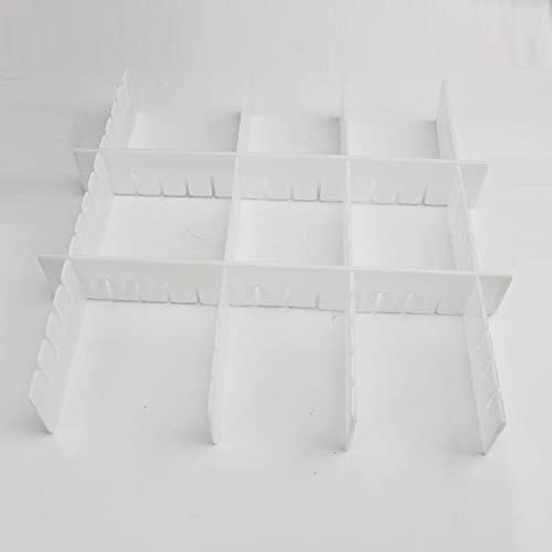 uxcell Plastic DIY Grid Drawer Divider Household Organizer 15Pcs