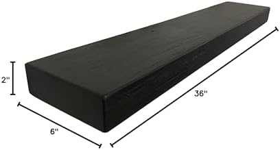 Joel’s Antiques 36 Inch Wooden Floating Shelves for Wall - 36x6x2 in